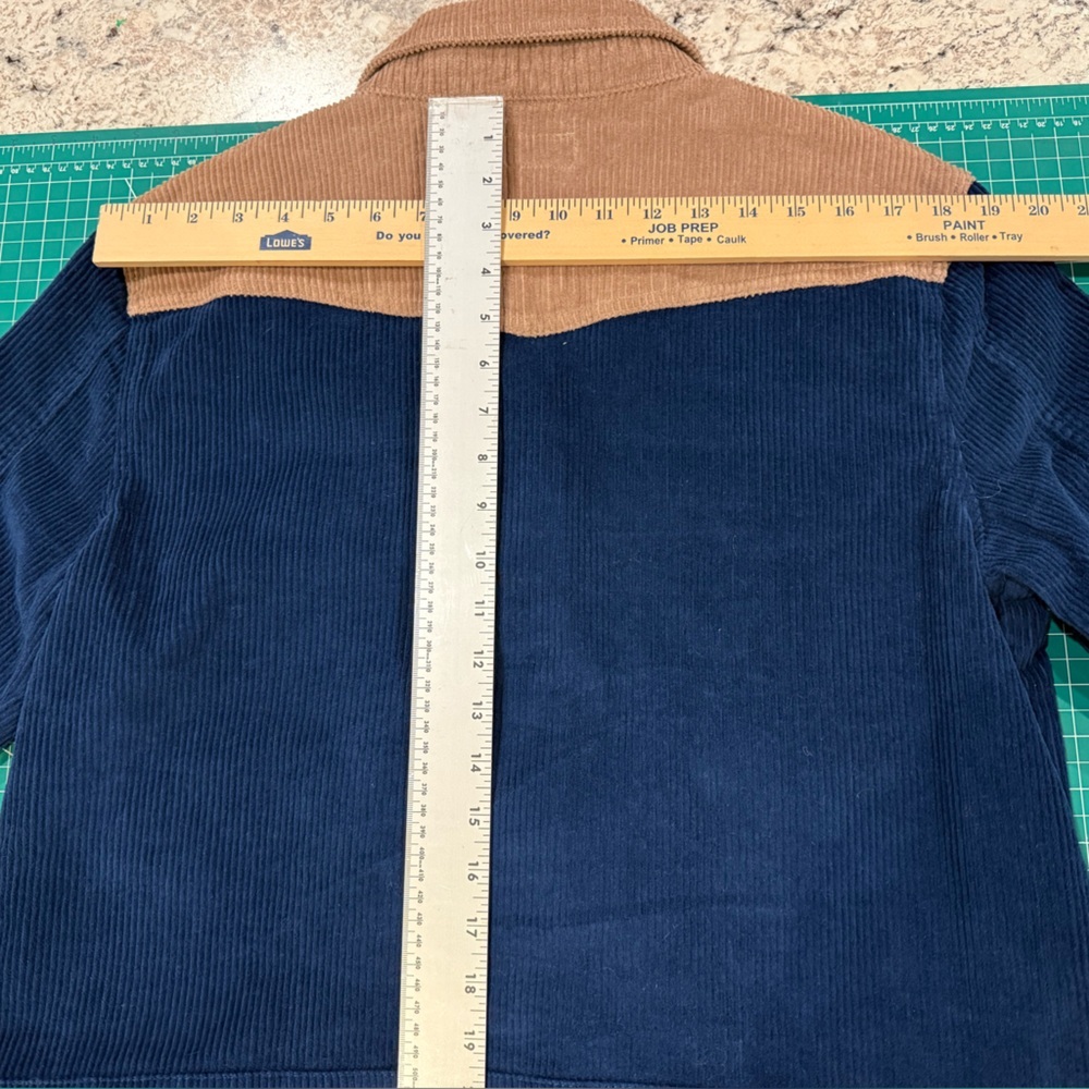 Idyllwind by Miranda Lambert Corduroy Western Jacket Blue Tan Colorblock Medium - Picture 6 of 8